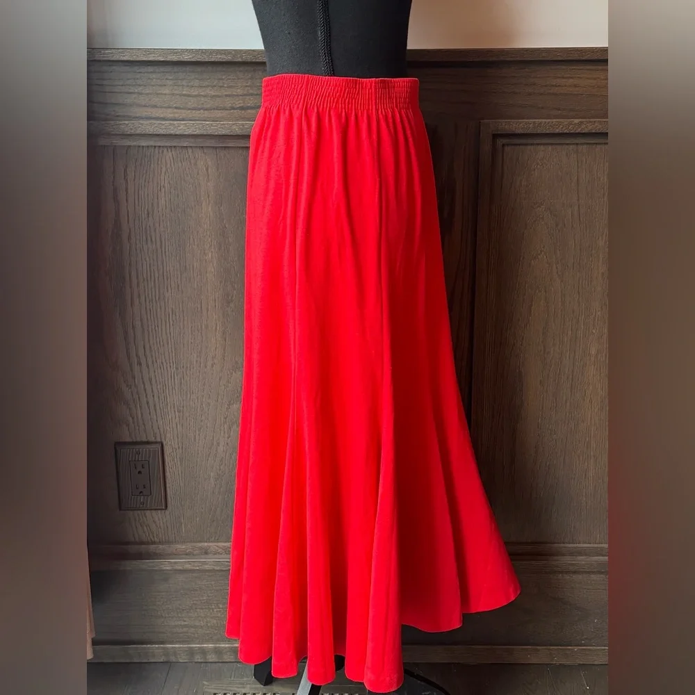 Peter Popovitch vintage vibrant red skirt with stretch L - Picture 4 of 5
